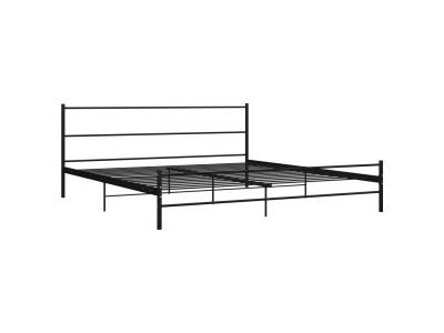 Cadre de Lit M&eacute;tal Noir 200 x 200 cm vidaXL - Noir