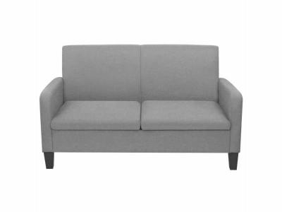 VIDAXL Canap&eacute; &agrave; 2 places 135 x 65 x 76 cm gris clair