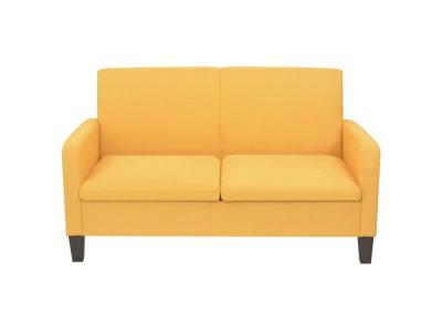 VIDAXL Canap&eacute; &agrave; 2 places 135 x 65 x 76 cm jaune