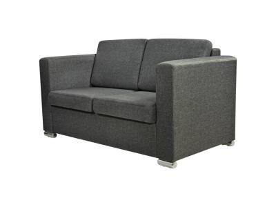 VIDAXL  - Canap&eacute; &agrave; 2 places Tissu Gris fonc&eacute; Dark grey