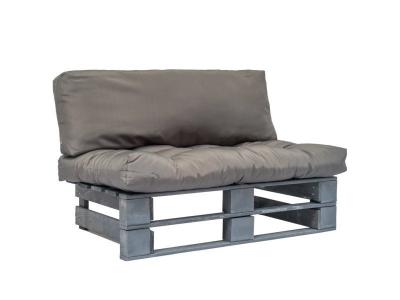 VIDAXL   Canap&eacute; de jardin palette avec coussins gris Pin&egrave;de
