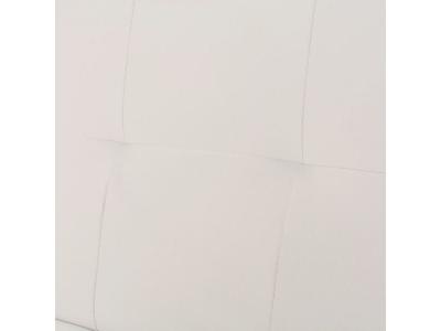 VIDAXL Canap&eacute;-lit r&eacute;glable avec 2 oreillers cuir synth&eacute;tique blanc cr&egrave;me