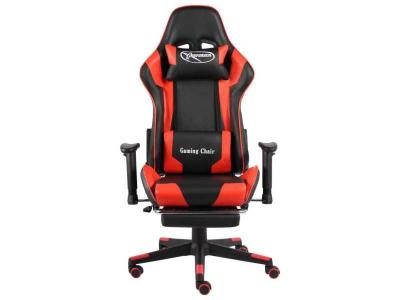 VIDAXL  chaise de jeu pivotante avec repose-pied rouge pvc 20497