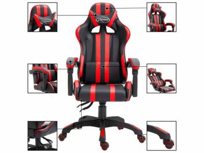 VIDAXL  chaise de jeu rouge similicuir 20209
