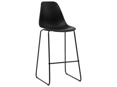 Vidaxl chaises de bar lot de 6 noir plastique 279654