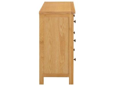 VidaXL Armoire &agrave; tiroirs en ch&ecirc;ne Massif 105 x 33,5 x 73 cm