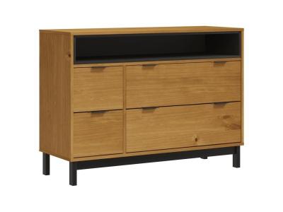 VIDAXL Commode FLAM - Bois de pin - 110x40x80 cm