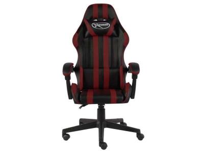 VIDAXL  fauteuil de jeux vid&eacute;o noir et rouge bordeaux similicuir 20525