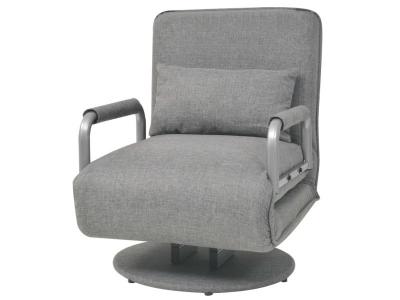 VIDAXL Fauteuil Pivotant et Canap&eacute;-lit Tissu Gris Clair  - Gris clair