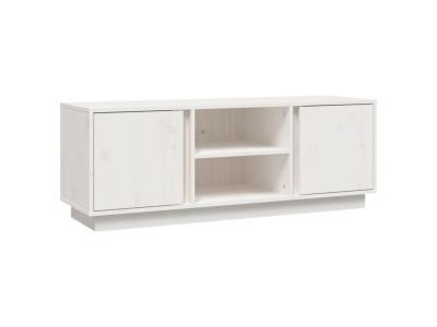 VIDAXL  meuble tv blanc 110x35x40,5 cm bois de pin massif