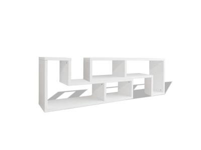 VIDAXL  meuble tv double en forme de l blanc 243066