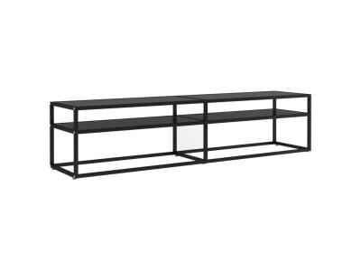 VIDAXL  meuble tv noir 180x40x40,5 cm verre tremp&eacute;
