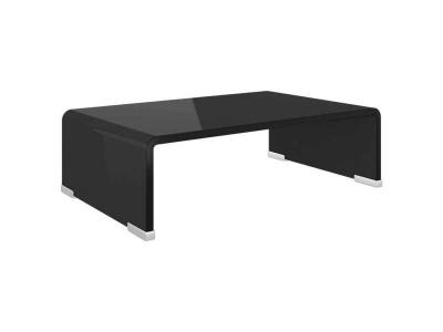 VIDAXL Meuble tv/ support pour moniteur 40 x 25 x 11 cm verre noir