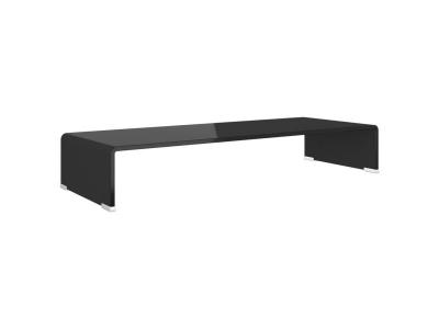 VIDAXL Meuble tv/ support pour moniteur 80 x 30 x 13 cm verre noir