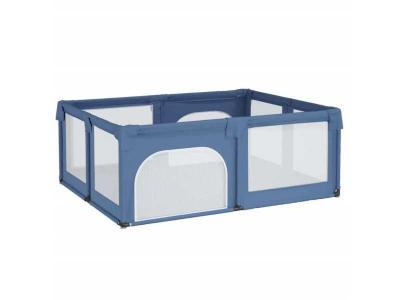 Vidaxl parc pour b&eacute;b&eacute; avec 2 portes bleu clair tissu oxford