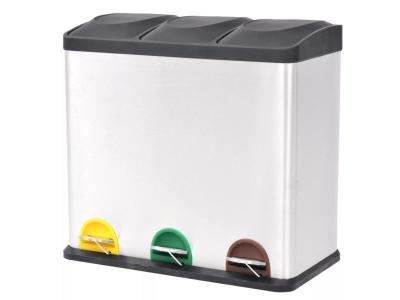 VIDAXL Poubelle &agrave; ordures Acier inoxydable 54 l  n/a