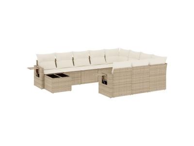 VIDAXL Salon de jardin  11 pi&egrave;ces - Beige