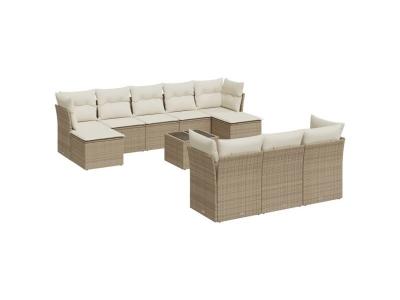 VIDAXL  Ensemble d'ext&eacute;rieur 11 pcs - Beige
