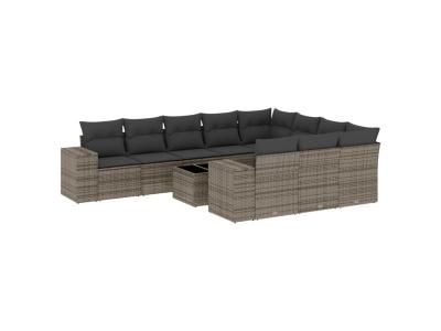 VIDAXL  Ensemble Salon de Jardin - Gris