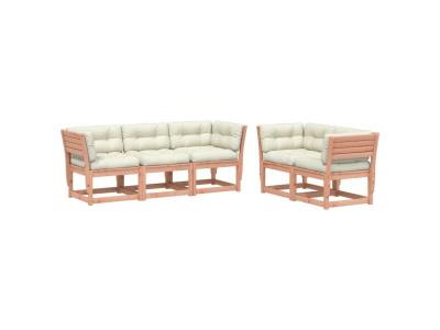VIDAXL Salon De Jardin 5 Pcs Avec Coussins Bois Massif Douglas  