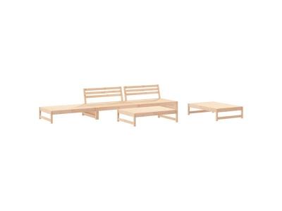  Vidaxl Salon De Jardin 5 Pcs Bois Massif De Pin