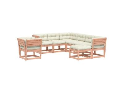 VIDAXL  Salon de jardin 8 pcs bois massif