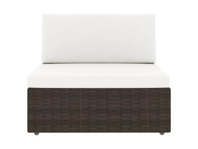 VIDAXL  salon de jardin 8 pcs r&eacute;sine tress&eacute;e marron 3054592