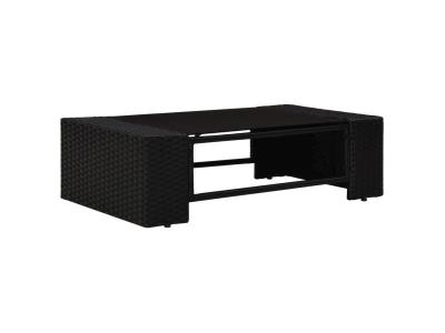 VIDAXL  salon de jardin 8 pcs r&eacute;sine tress&eacute;e noir 3054580