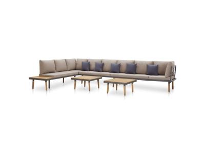 VIDAXL  salon de jardin 8 places avec coussins bois d'acacia solide 46484