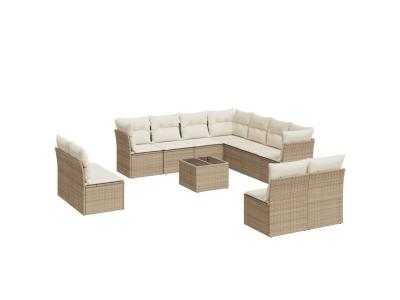 VIDAXL  Salon de jardin 12 pcs - Beige