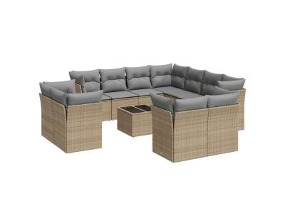 VIDAXL  Salon de jardin 12 pcs beige