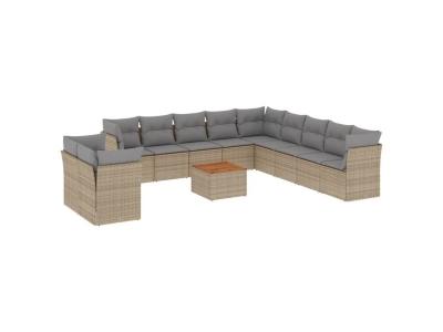 VIDAXL  Salon de jardin 12 pcs Beige
