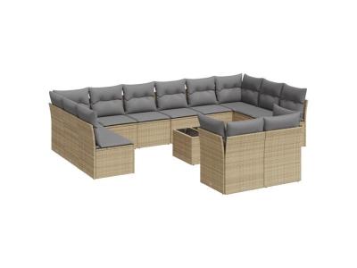 VIDAXL  Salon de jardin 13 pcs - Beige