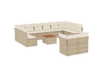VIDAXL Salon de jardin  13 pi&egrave;ces - Beige