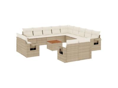 VIDAXL Bois de Pin Massif Salon de Jardin 9 pcs avec Coussins Mobilier de Patio Meubles d'Ext&eacute;rieur Mobilier de Jardin 3096816
