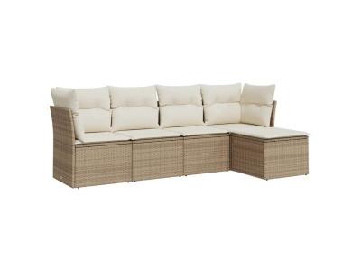 VIDAXL  Salon de jardin 5 pcs - Beige