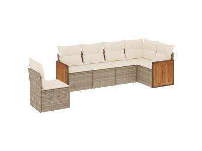 VIDAXL  Salon de jardin avec coussins - Beige