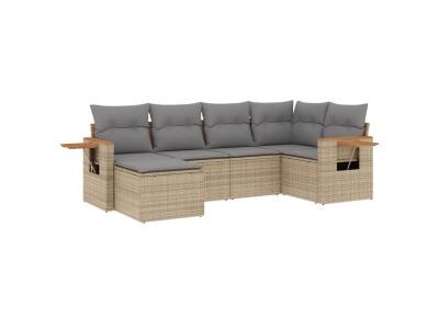 VIDAXL  Salon de jardin 6 pcs - Beige