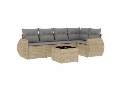 VIDAXL  Salon de jardin 6 pcs Beige