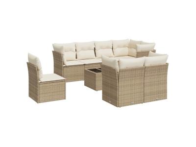 VIDAXL  Salon de jardin avec coussins - Beige