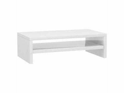 VIDAXL Support de moniteur Blanc brillant 42 x 24 x 13 cm Agglom&eacute;r&eacute;