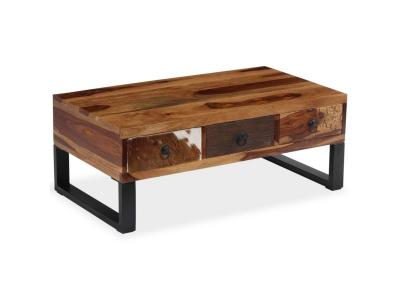 Vidaxl table basse bois massif de sesham 90 x 50 x 35 cm MOB-SPC-IPAD
