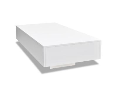 Vidaxl - Table basse Haute brillance Blanc Blanc