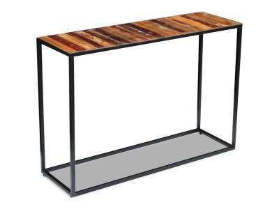 Table console bois de r&eacute;cup&eacute;ration massif 110 x 35 x 76 cm