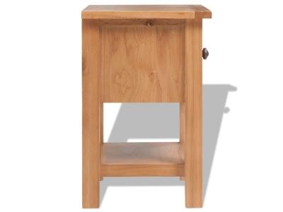 Table De Chevet 36x30x47 Cm Bois De Ch&ecirc;ne Massif Vidaxl