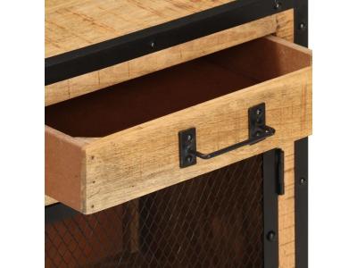 Table De Chevet 43x30x51 Cm Bois De Manguier Massif Brut Vidaxl
