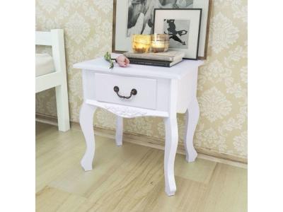 Table De Chevet Mdf Blanc Vidaxl