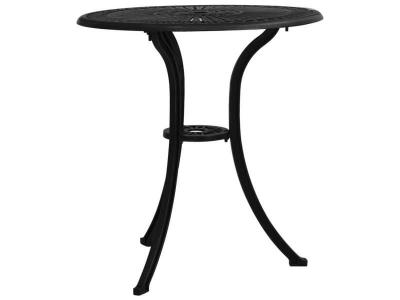 VIDAXL  - Table de jardin Noir 62x62x65 cm Aluminium coul&eacute; Noir