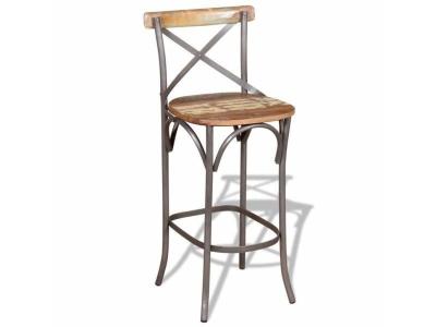 Vidaxl chaises de bar bois r&eacute;cup&eacute;ration massif 45x45x110 cm 244014