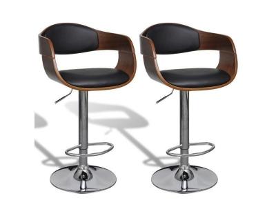 Vidaxl tabouret de bar 2 pcs avec dossier cuir synth&eacute;tique 270549